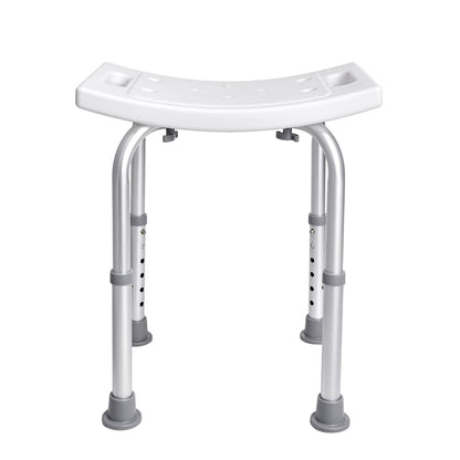 Shower Chair, Adjustable Height Shower Stool with Built-in Handles, Shower Seat for Inside Shower or Tub, Non-Slip Bench Bathtub Stool Seat for Elderly Disabled Handicap, 158.8 kg Capacity