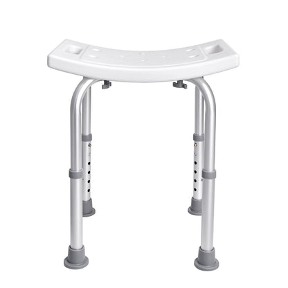 Shower Chair, Adjustable Height Shower Stool with Built-in Handles, Shower Seat for Inside Shower or Tub, Non-Slip Bench Bathtub Stool Seat for Elderly Disabled Handicap, 158.8 kg Capacity