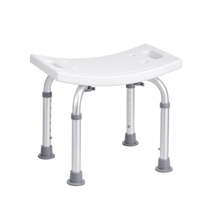 Shower Chair, Adjustable Height Shower Stool with Built-in Handles, Shower Seat for Inside Shower or Tub, Non-Slip Bench Bathtub Stool Seat for Elderly Disabled Handicap, 158.8 kg Capacity