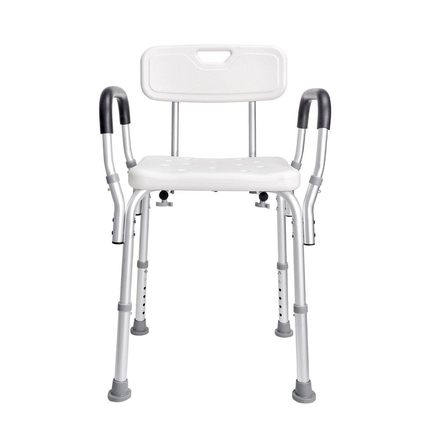 VEVOR Shower Chair, Shower Seat with Back, Adjustable Height Shower Stool, Shower Chair for Inside Shower Bathtub, Non-slip Bathroom Bench Bath Chair for Elderly Disabled Handicap, 158.8 kg Capacity