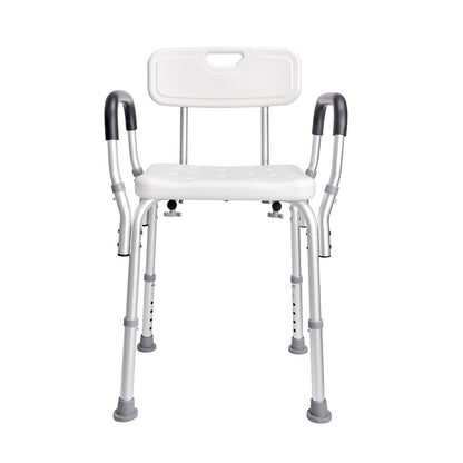 VEVOR Shower Chair, Shower Seat with Back, Adjustable Height Shower Stool, Shower Chair for Inside Shower Bathtub, Non-slip Bathroom Bench Bath Chair for Elderly Disabled Handicap, 158.8 kg Capacity