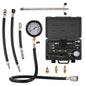 Compression Tester Adapter Kit, 9 Pcs Automotive Engine Cylinder Leak Down Compression Test, Accurate Dual Scale Pressure Gauge 0-300 psi, with Long Reach Hoses and Case for Engine Cylinders