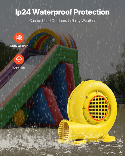 VEVOR Inflatable Bounce House Blower 0.8&1HP 750W for Commercial Bounce House