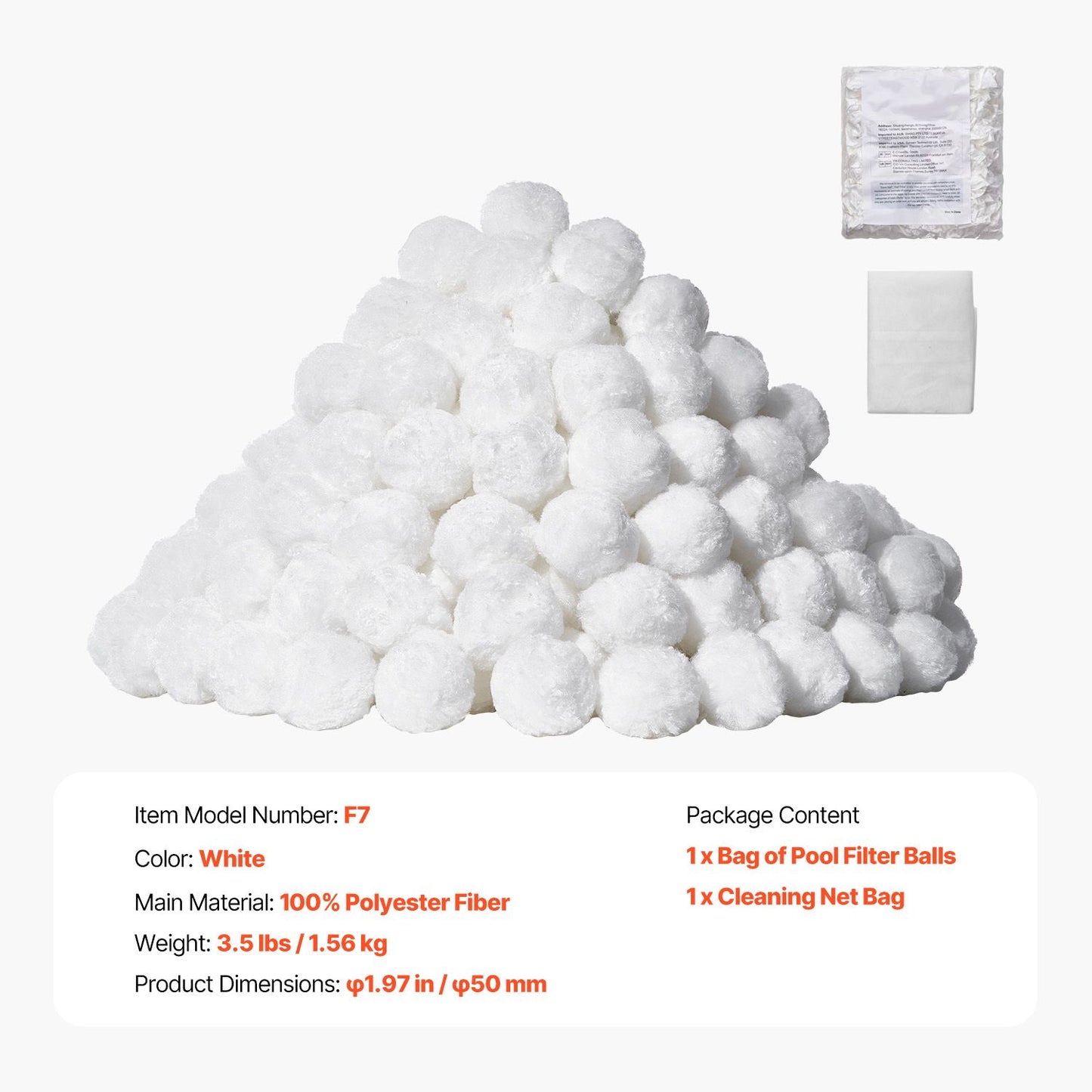 Pool Filter Balls for Sand Filter Pump 1.56 kg Reusable for Swimming Pool