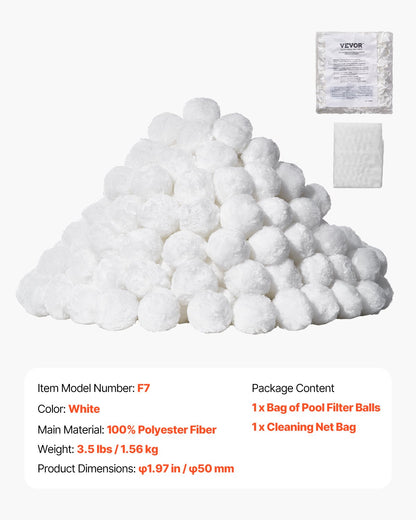 Pool Filter Balls for Sand Filter Pump 1.56 kg Reusable for Swimming Pool