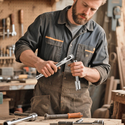 VEVOR Socket Set, 39 Pieces, 9.5 & 6.4 mm Drive Socket and Ratchet Set, SAE and Metric Size, Mechanic Tool Kit with Ratchet Wrench, Accessories, Storage Case, CR-V Alloy Steel, for Automotive Repair