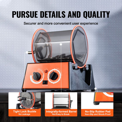 3kg Rotary Tumbler Surface Polisher Jewelry Polish Finish Machine Gem DIY