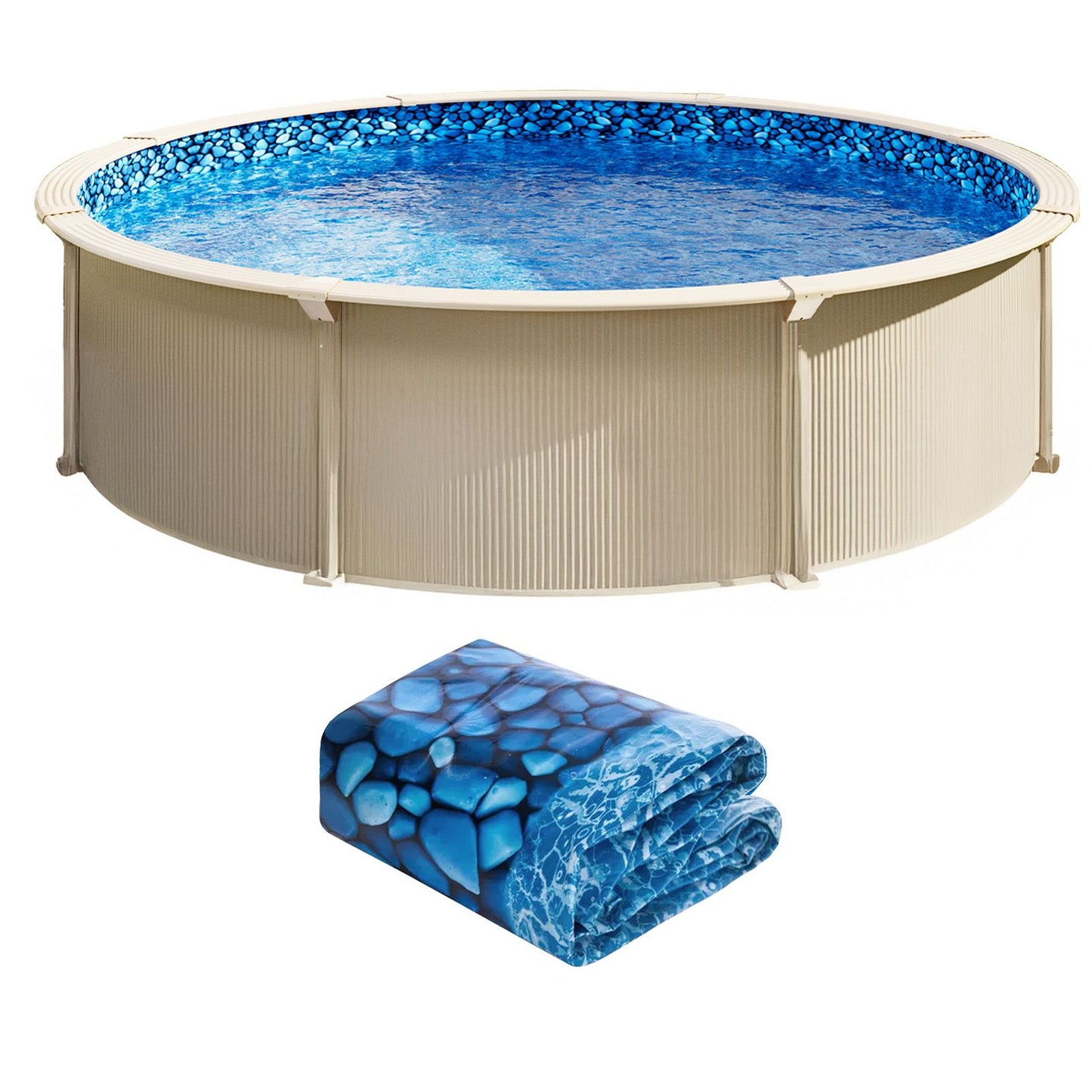 Round Pool Liner 24ft Overlap Style Pool Liner 54in Wall Height