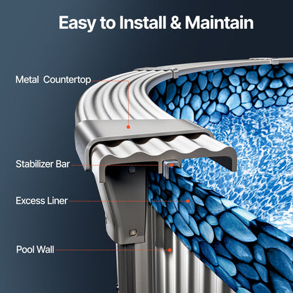 Round Pool Liner 24ft Overlap Style Pool Liner 54in Wall Height