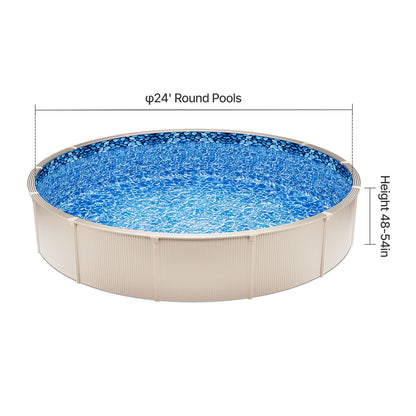 Round Pool Liner 24ft Overlap Style Pool Liner 54in Wall Height