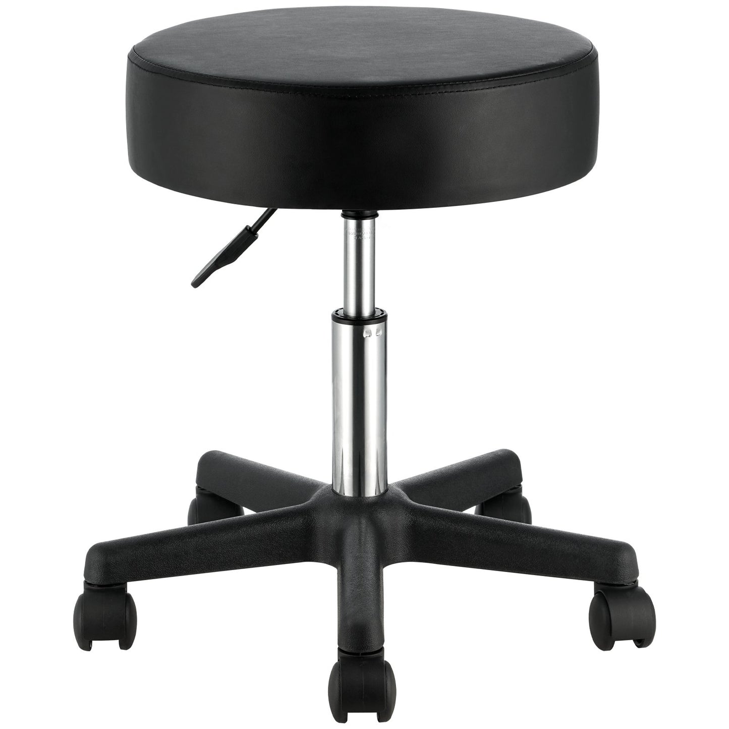 VEVOR Rolling Stools with Wheels, 400 LBS Weight Capacity Adjustable Height Stool with Ultra-Thick Seat Cushion, Swivel Stools Chair for Salon, Bar, Home, Office, Tatoo, Medical, Massage, Black