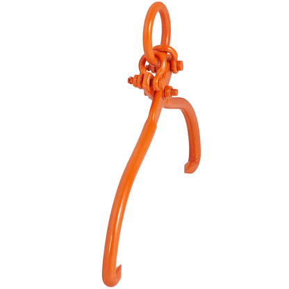 Log Skidding Tongs, 18 inch 2 Claw Log Lifting Tongs, Heavy Duty Steel Lumber Skidding Tongs, 772 lbs/350 kg Loading Capacity, Log Lifting, Handling, Dragging & Carrying Tool