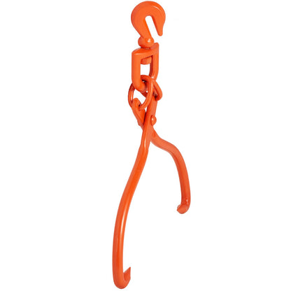 VEVOR Log Skidding Tongs, 45.7cm 2 Claw Log Lifting Tongs, Heavy Duty Rotating Steel Lumber Skidding Tongs, 350 kg Loading Capacity, Log Lifting, Handling, Dragging & Carrying Tool