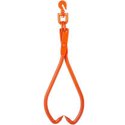 Log Skidding Tongs, 81.3cm 2 Claw Log Lifting Tongs, Heavy Duty Rotating Steel Lumber Skidding Tongs, 700 kg Loading Capacity, Log Lifting, Handling, Dragging & Carrying Tool