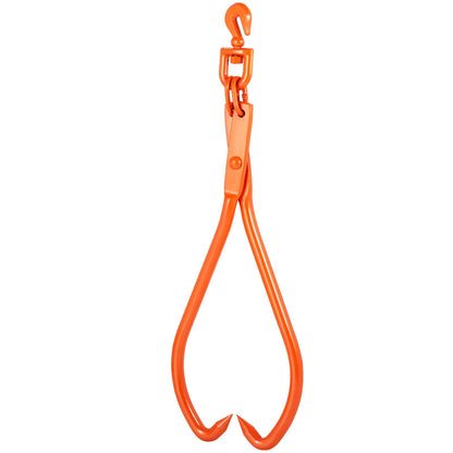 Log Skidding Tongs, 81.3cm 2 Claw Log Lifting Tongs, Heavy Duty Rotating Steel Lumber Skidding Tongs, 700 kg Loading Capacity, Log Lifting, Handling, Dragging & Carrying Tool