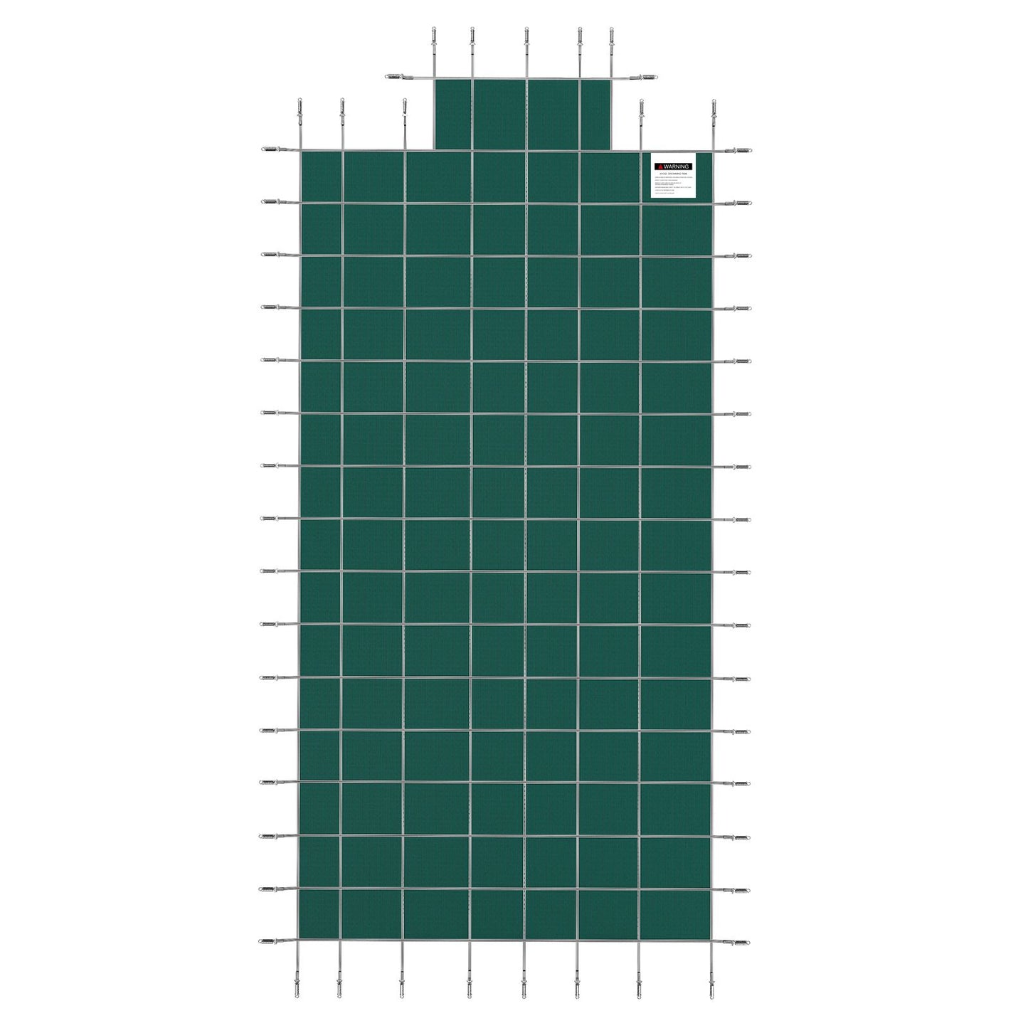 Pool Safety Cover Fits 20x40ft Rectangle Inground Safety Pool Cover Green Mesh with 4x8ft Center End Steps Solid Pool Safety Cover for Swimming Pool Winter Safety Cover