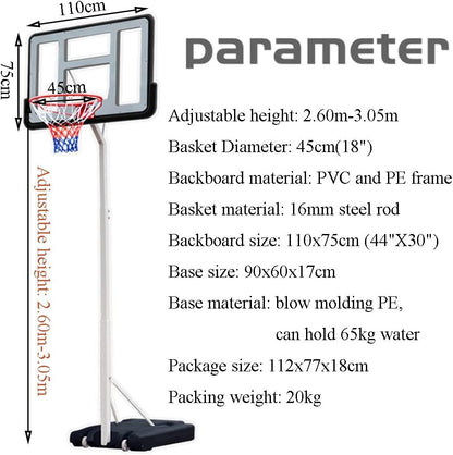 Portable Basketball Hoop Stand – 3.05m (10ft)