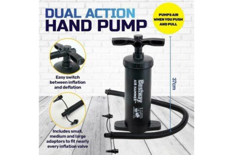 Bestway Air Hammer 2800 Manual Air Pump for Airbed, Swimming Pool, Toys, Kayaks