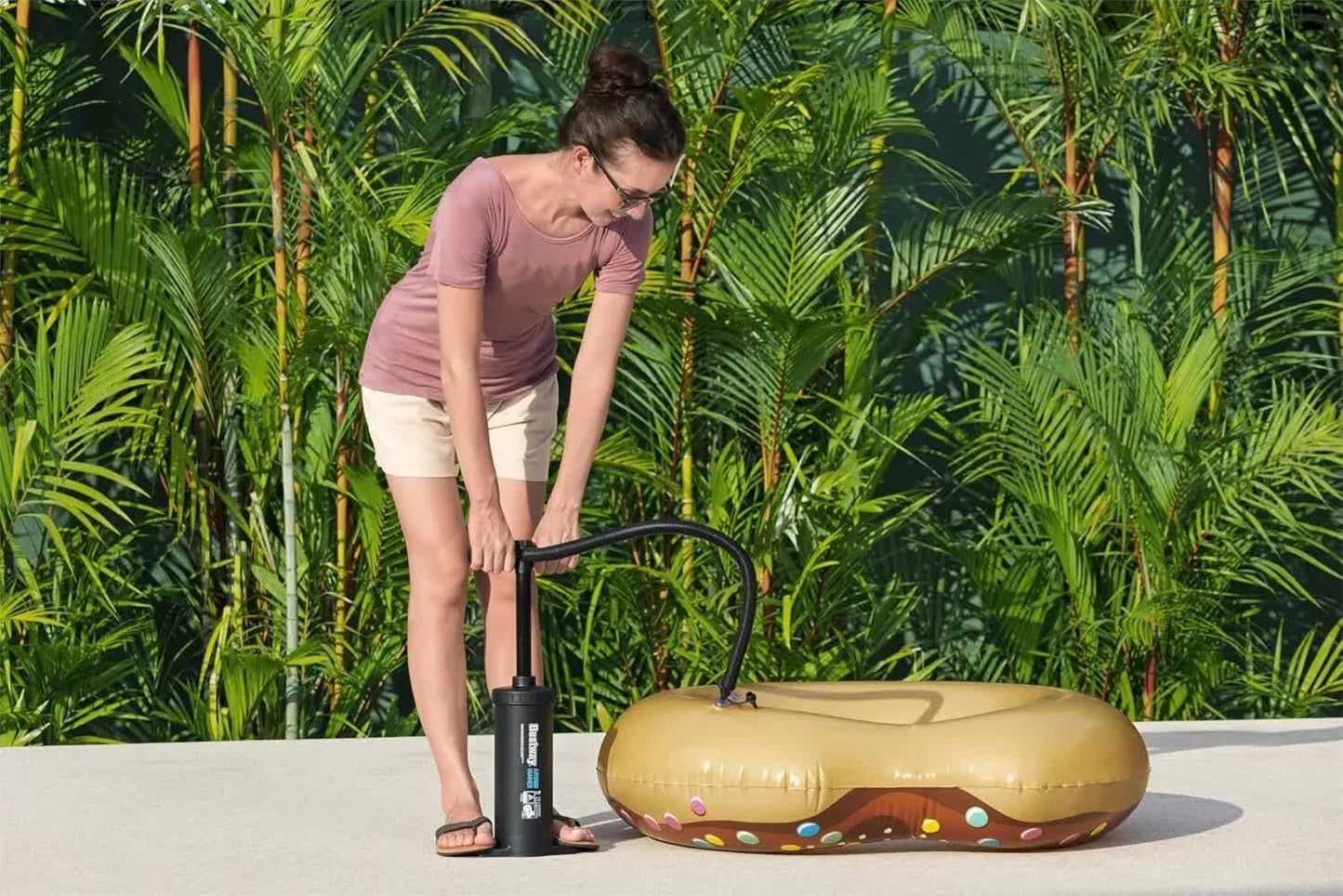Bestway Air Hammer 2800 Manual Air Pump for Airbed, Swimming Pool, Toys, Kayaks