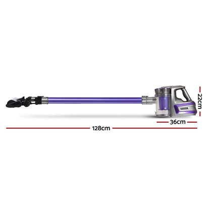 Devanti Stick Vacuum Cleaner Cordless Roller Brush 150W Purple