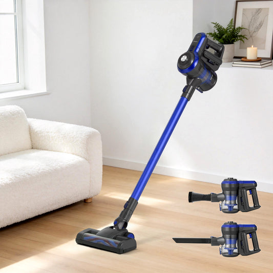 Devanti Stick Vacuum Cleaner Brushless Cordless 250W Blue