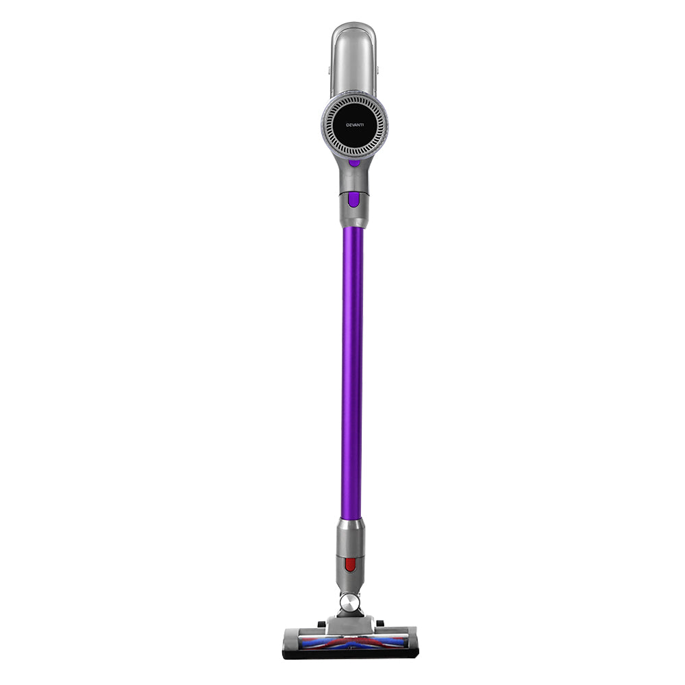 Devanti Stick Vacuum Cleaner Bagless Cordless 120W Purple