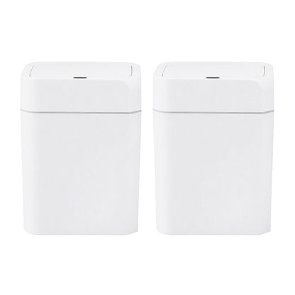 Artiss Rubbish Bin 12L 2-Pack Sensor Kitchen Automatic Motion Touchless White
