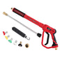 Giantz Pressure Washer Gun Short Trigger 4000PSI M22-14 1/4 Inch 5 Nozzles Red