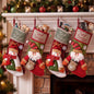 Jingle Jollys 4PCS Christmas Stockings Large 3D Plush Santa Snowman 43.5cm Christmas Decor for Family Holiday Christmas Party Decorations