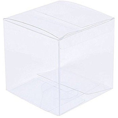 10 Pack of 8cm Square Cube - Product Showcase Clear Plastic Shop Display Storage Packaging Box