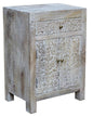 2 drawer whitewashed bedside cabinet takai design