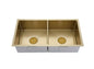 2023 Burnished Brass Gold stainless steel 304 double bowl kitchen sink