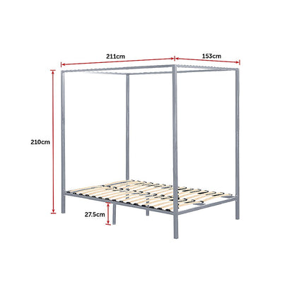 4 Four Poster Queen Bed Frame