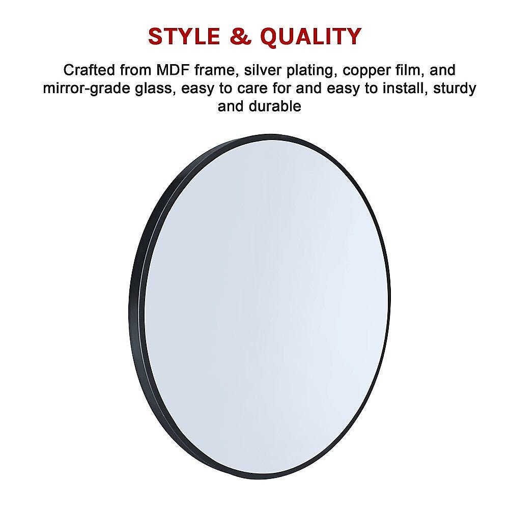 70cm Round Wall Mirror Bathroom Makeup Mirror by Della Francesca