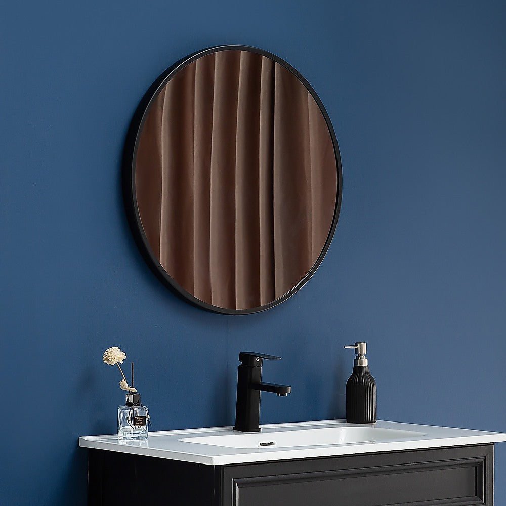 80cm Round Wall Mirror Bathroom Makeup Mirror by Della Francesca