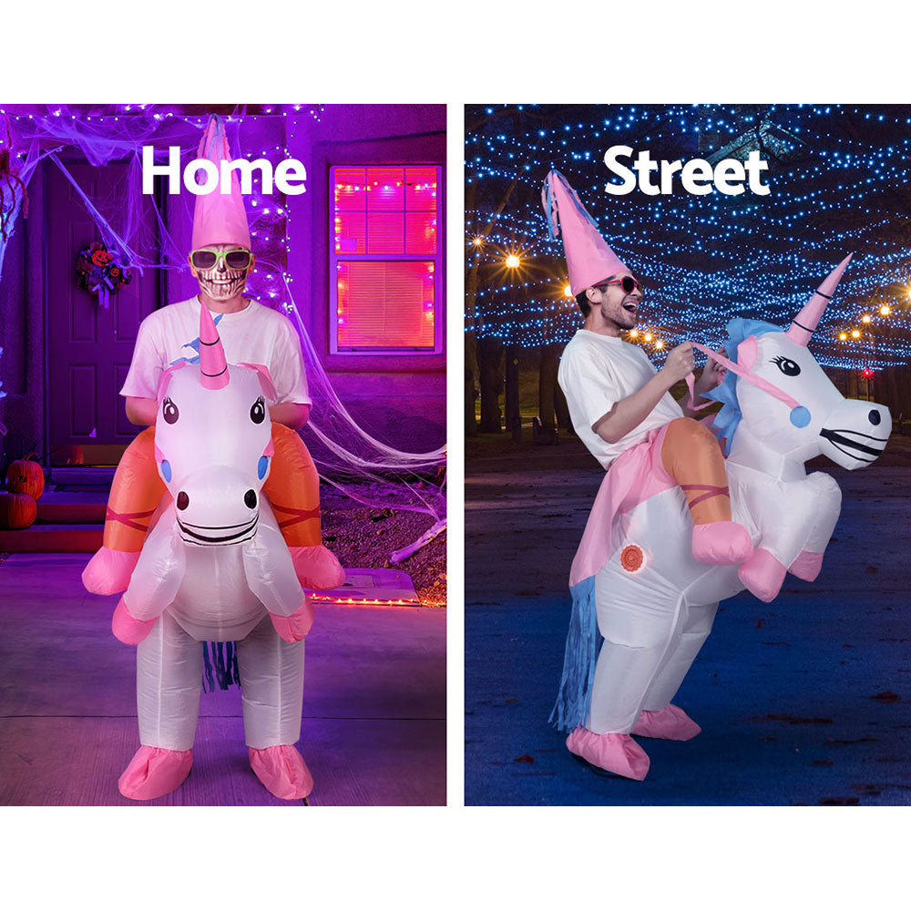 Inflatable Unicorn Costume Adult Suit Blow Up Party Fancy Dress Halloween Cosplay