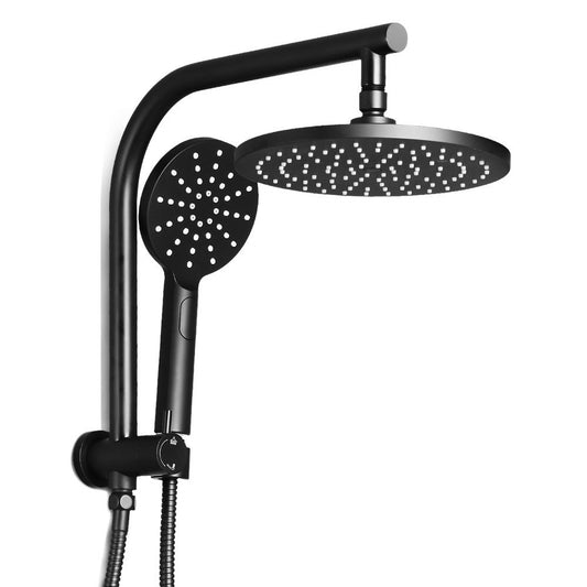 Cefito 9'' Rain Shower Head Set Handheld Round High Pressure Black