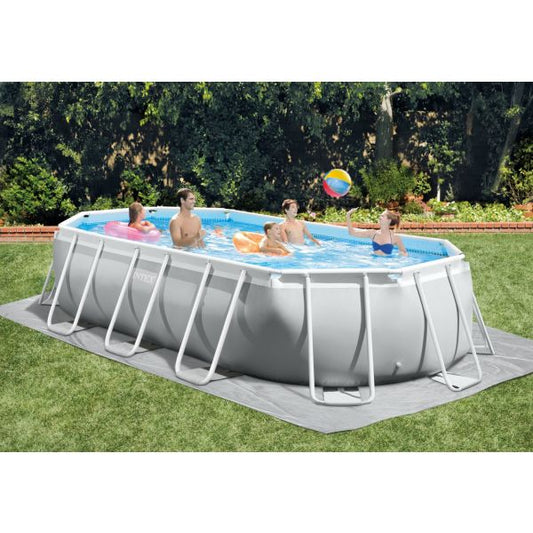 INTEX 5.03M X 2.74M X 1.22M PRISM FRAME OVAL POOL SET