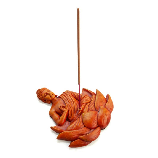 Orange Buddha Incense Burner