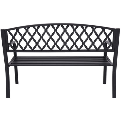 Wallaroo Steel Outdoor Garden Bench - Diamond