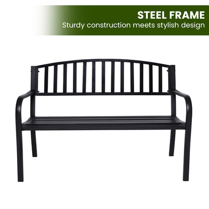 Wallaroo Steel Outdoor Garden Bench - Classic