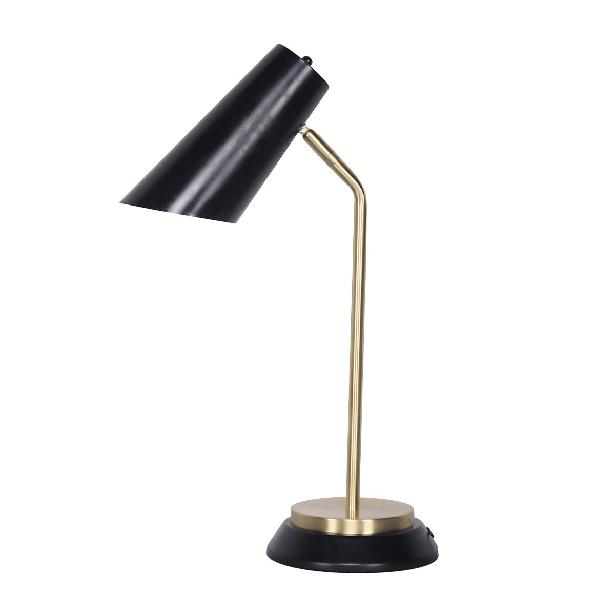 Sarantino Electric Reading Light Table Lamp Brass Finish - Black