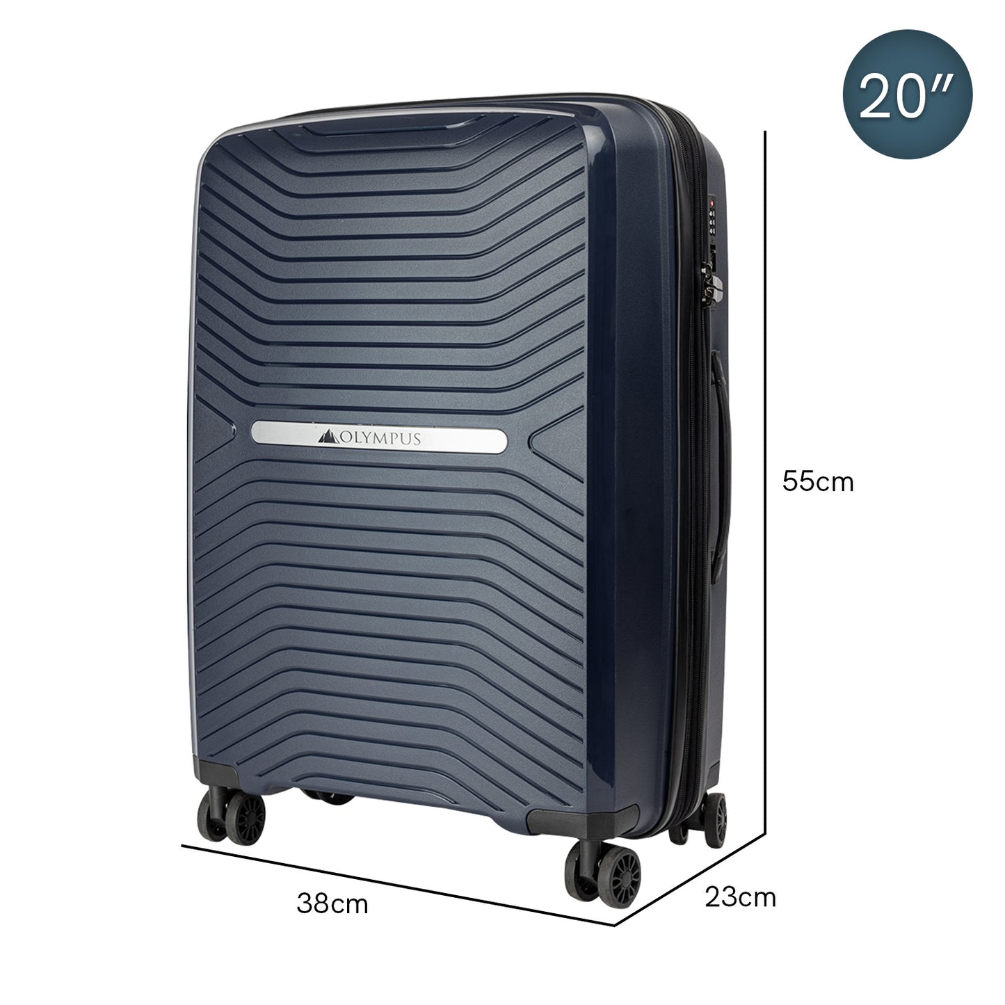 Olympus Astra 20in Lightweight Hard Shell Suitcase - Aegean Blue