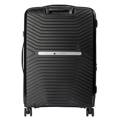 Olympus 3PC Astra Luggage Set Hard Shell Suitcase - Obsidian Black