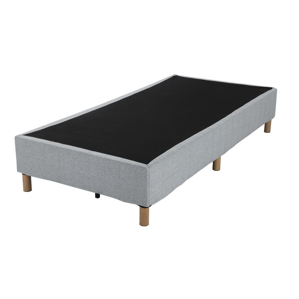 Metal Bedframe Mattress Foundation (Light Grey) - Single