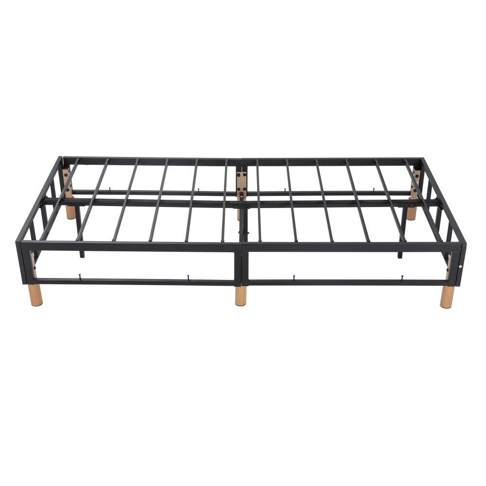 Metal Bedframe Mattress Foundation (Light Grey) - Single