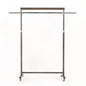 Clothes Rack Coat Stand Hanging Adjustable Rollable Steel PEARL GREY