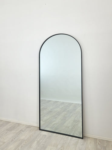 Metal Arch Mirror 80cm x 170cm - Black