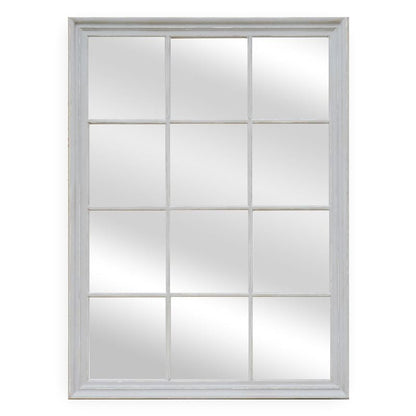 Window Style Mirror - White Rectangle 95cm x 130cm