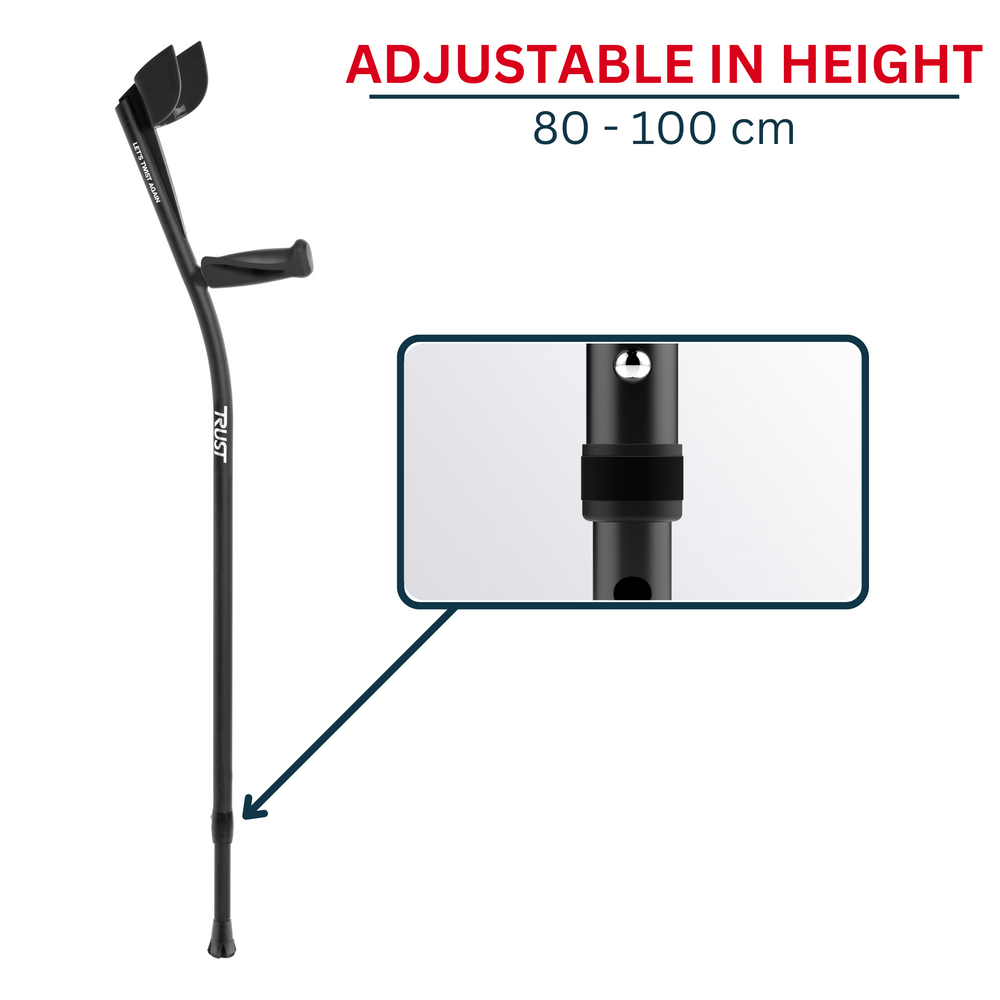 Let's Twist Again Ergonomic Crutches x 2 - Black